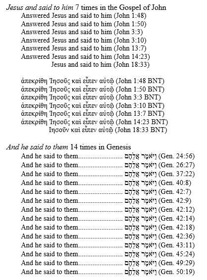 Example 3 - Repetition in the Bible
